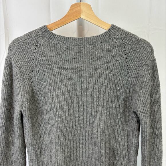 LULULEMON Estimated XS Seva Sweater Thumbholes Merino Wool Heathered Medium Gray - Picture 7 of 8
